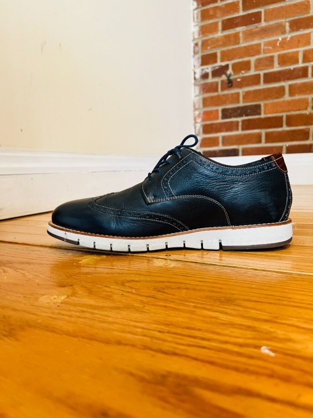 Johnston & Murphy Martell Wingtip Oxfords Mens 10.5 M Soft Sheepskin Leather - Picture 11 of 16